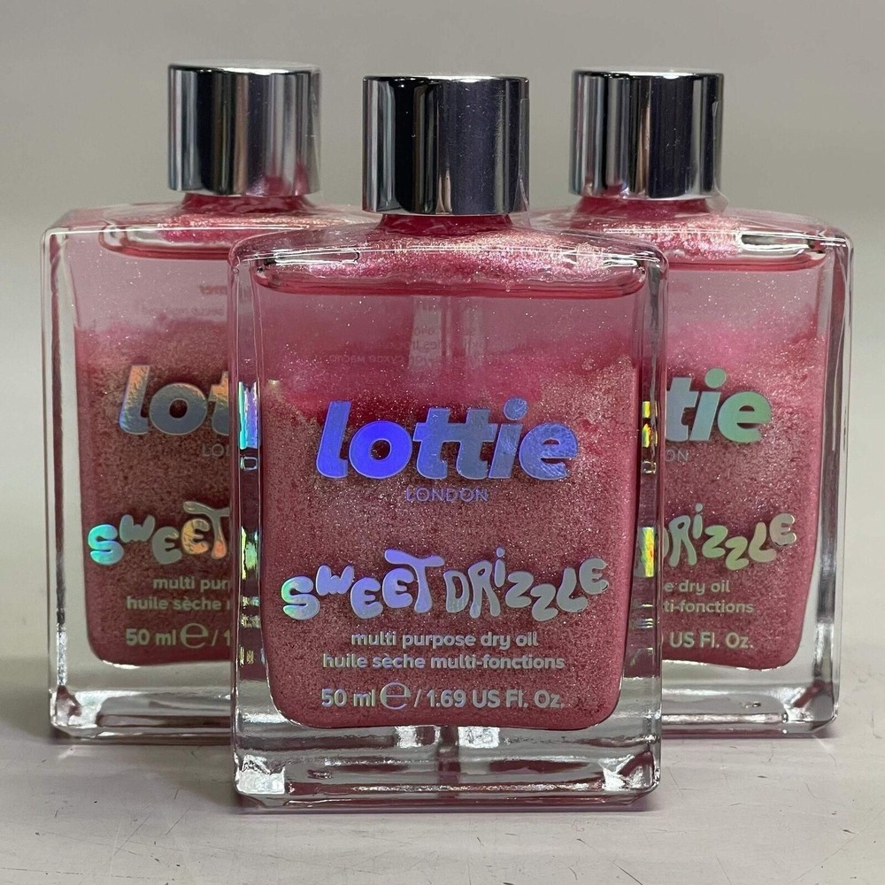 Lottie London Sweet Drizzle  Pink Shimmer Illuminating Body Oil  1.69 Fl Oz